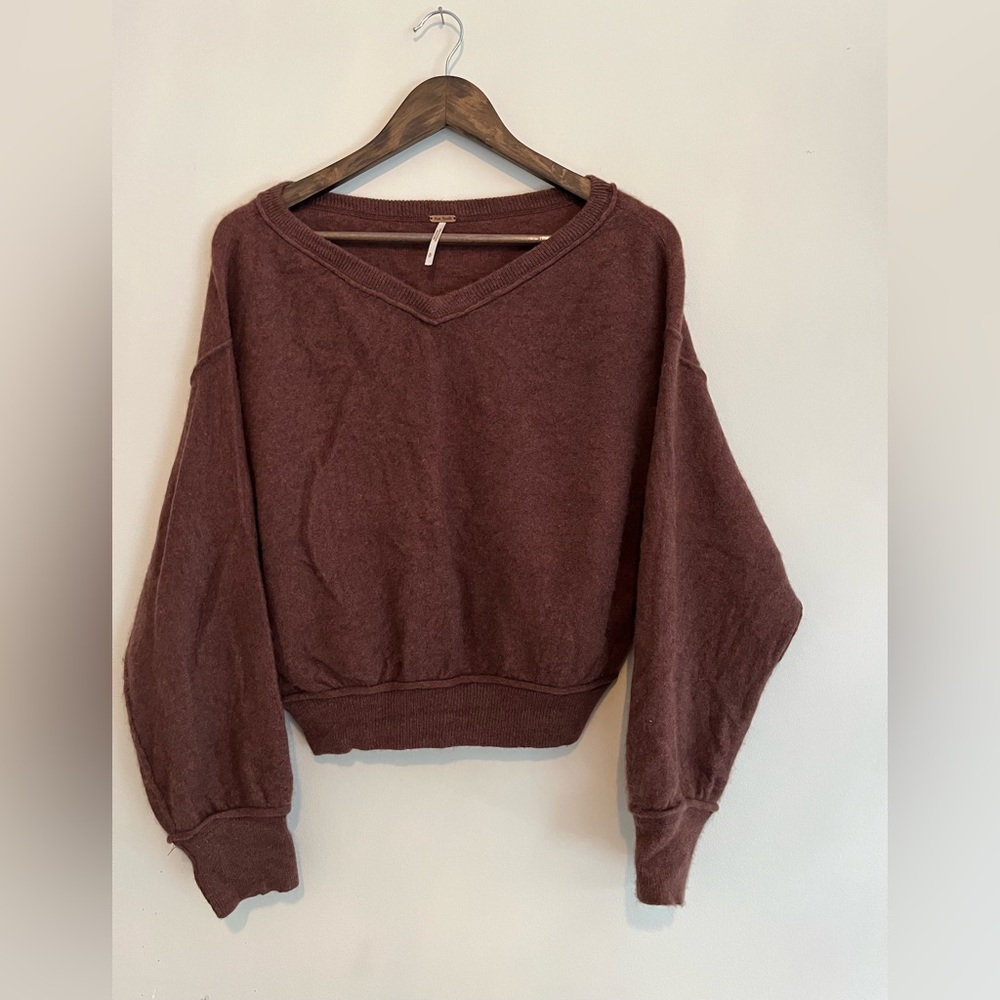 Free People Cashmere V-Neck Sweater